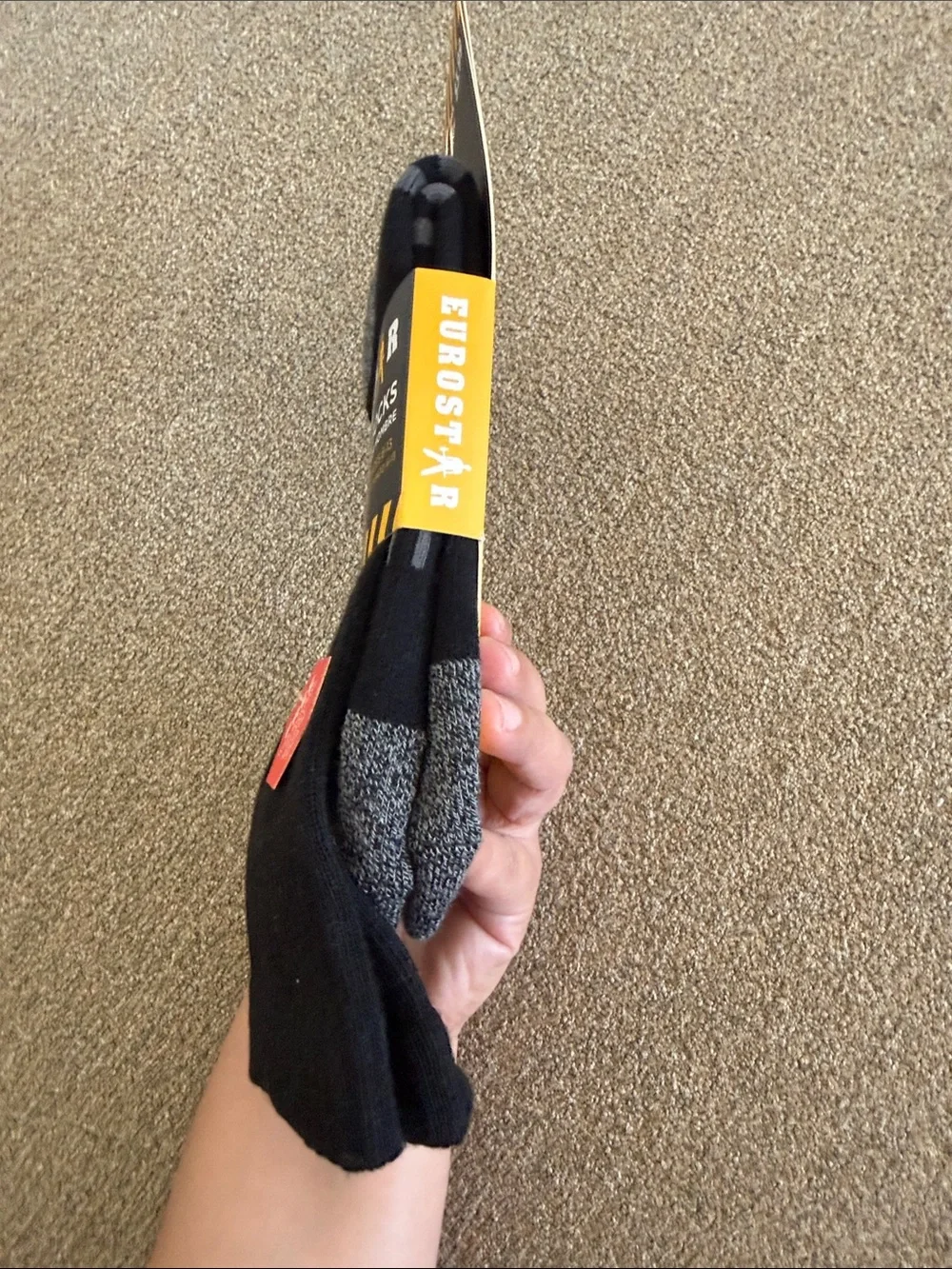 Men's Work Socks - Black & Gray